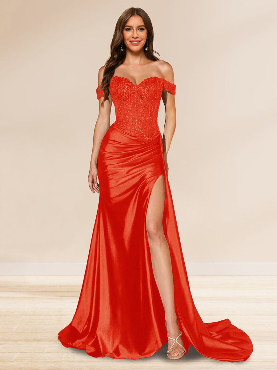 Mia - Sequined Trumpet Evening Gown for Women
