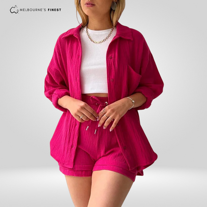 Jennifer - Conjunto de ropa de estar suave para mujer
