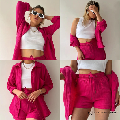 Jennifer - Conjunto de ropa de estar suave para mujer