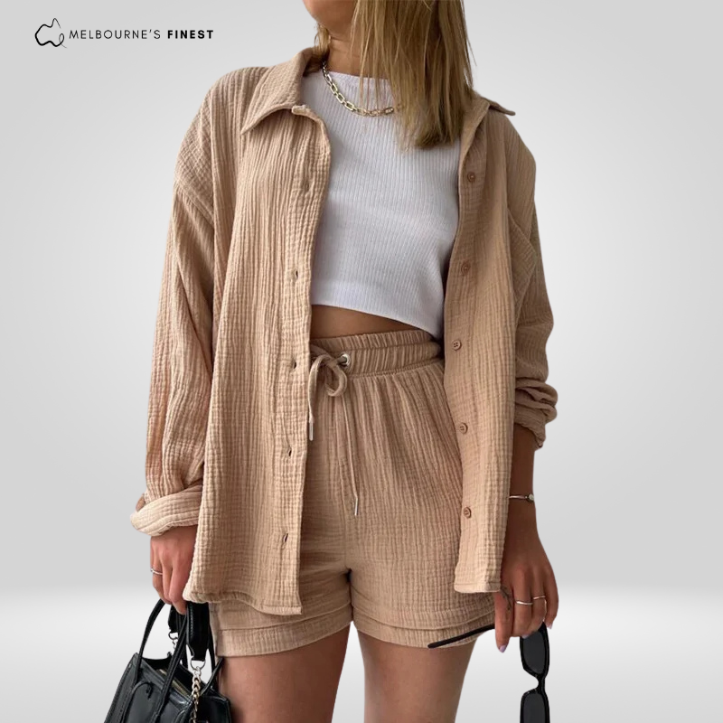 Jennifer - Conjunto de ropa de estar suave para mujer