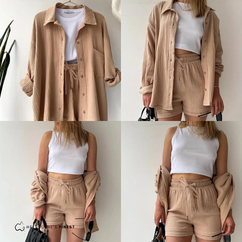 Jennifer - Conjunto de ropa de estar suave para mujer