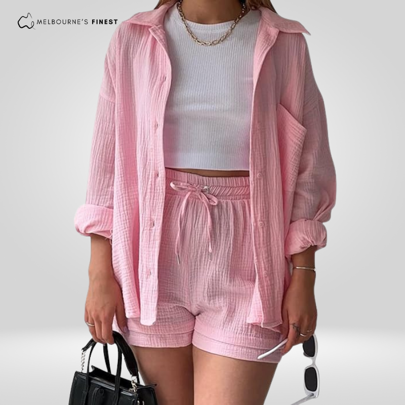Jennifer - Conjunto de ropa de estar suave para mujer