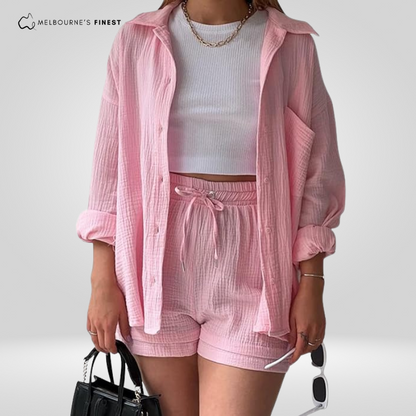 Jennifer - Conjunto de ropa de estar suave para mujer
