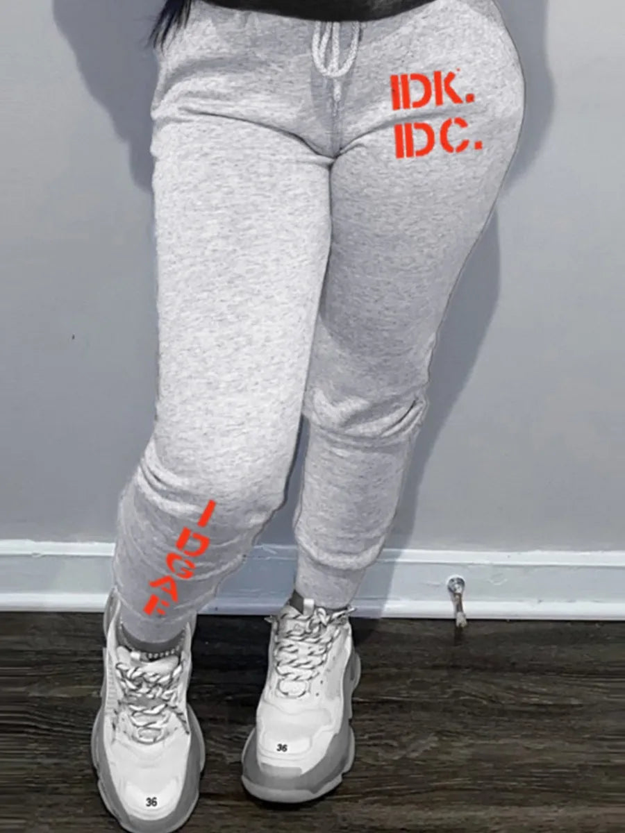 Mid Waist Letter Print Drawstring Sweatpants Man Pants Autumn Winter Men¡¯s Clothing Fashion Drawstring Casual Trousers Joggi – Men’s Fashion Sweatpants