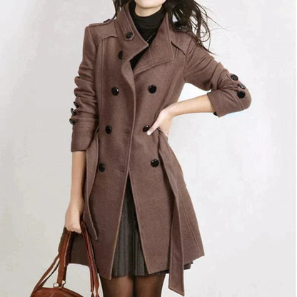 Abrigo largo elegante con cinturón | Ideal para otoño