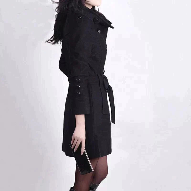 Abrigo largo elegante con cinturón | Ideal para otoño