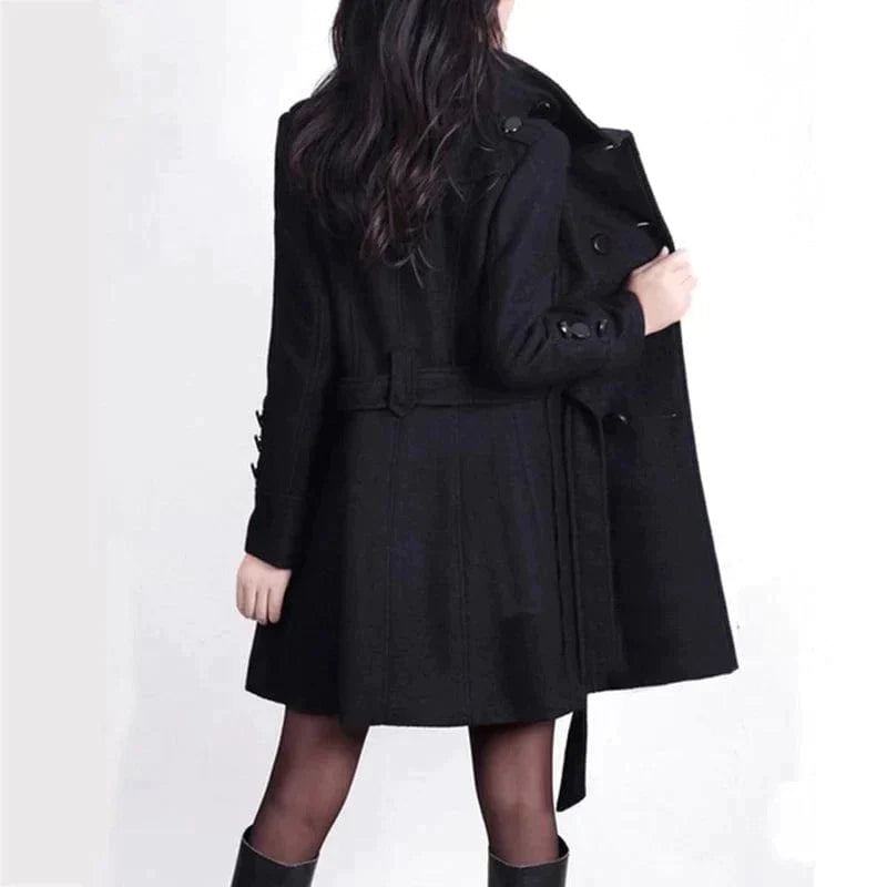 Abrigo largo elegante con cinturón | Ideal para otoño
