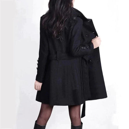 Abrigo largo elegante con cinturón | Ideal para otoño