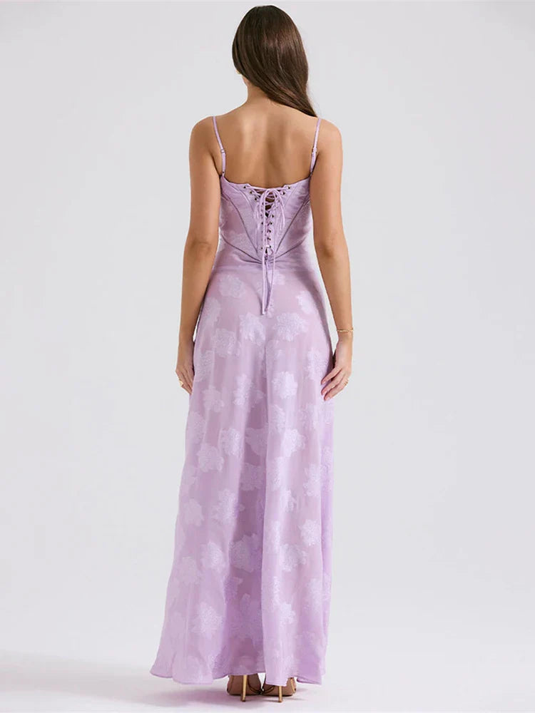 FashionSierra Backless Loose A-line Club Party Floral Dress