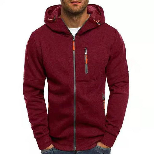 Juan - Chaqueta con capucha y cremallera - Deportiva - Ligera - Ideal para Otoño/Invierno