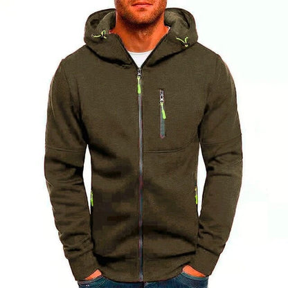 Juan - Chaqueta con capucha y cremallera - Deportiva - Ligera - Ideal para Otoño/Invierno