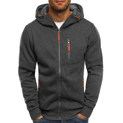 Juan - Chaqueta con capucha y cremallera - Deportiva - Ligera - Ideal para Otoño/Invierno
