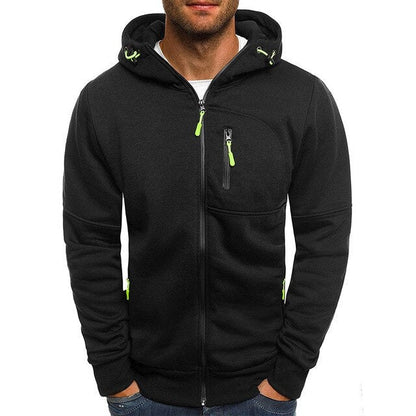 Juan - Chaqueta con capucha y cremallera - Deportiva - Ligera - Ideal para Otoño/Invierno