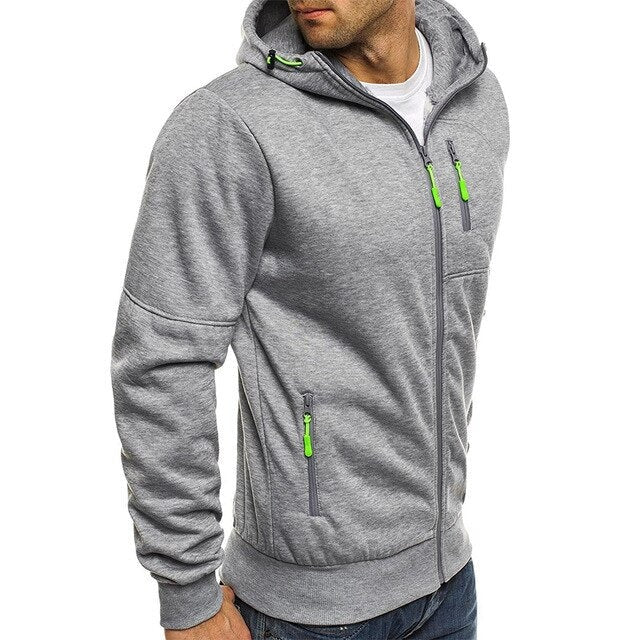 Juan - Chaqueta con capucha y cremallera - Deportiva - Ligera - Ideal para Otoño/Invierno