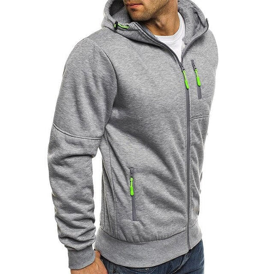 Juan - Chaqueta con capucha y cremallera - Deportiva - Ligera - Ideal para Otoño/Invierno