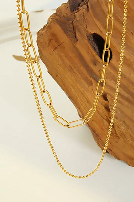 Conjunto de collar de cadena Dani - Oro