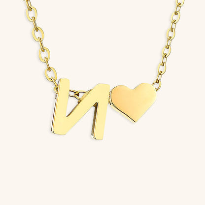 Heartfelt Initial - Gold Letter Necklace