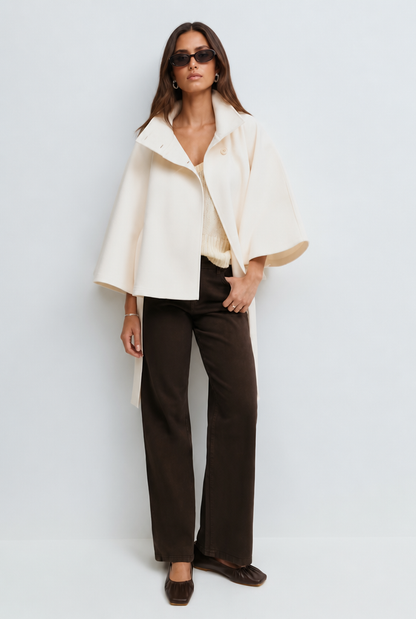 Natalie Belted Tailored Wool Coat