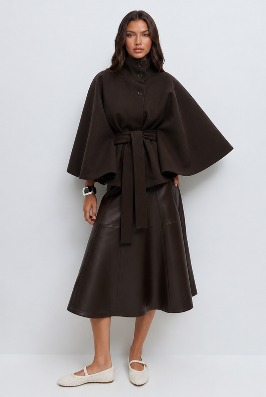Natalie Belted Tailored Wool Coat
