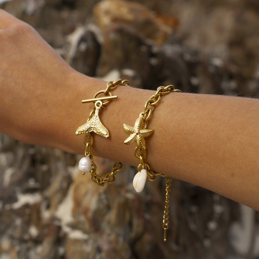 Nautica Charm Pearl Bracelet