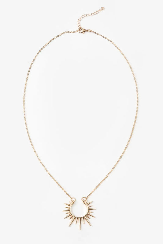 Nazy Sun Decor Metallic Necklace