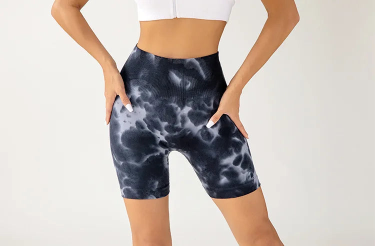 New Arrival Tie Dye Women Yoga Fitness Sexy Sports Short