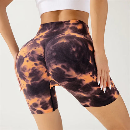 New Arrival Tie Dye Women Yoga Fitness Sexy Sports Short