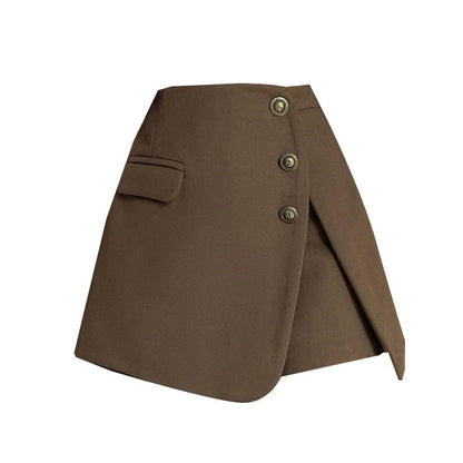 FashionSierra - New Autumn Winter Woolen Korean Chic High Waist Shorts Women 2025 Shorts