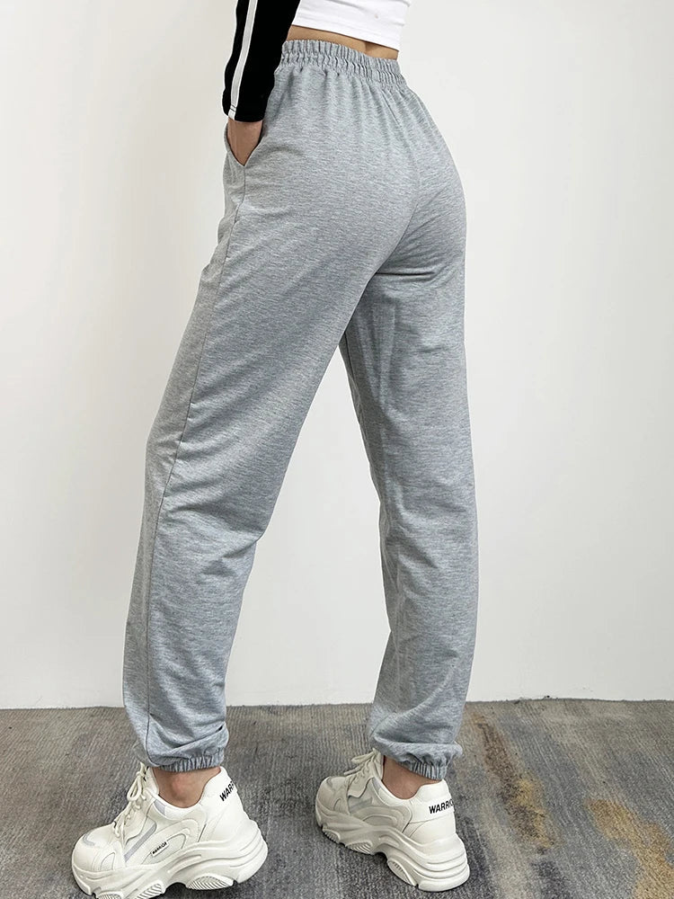 New Gray Women Sweatpants Baggy  Autumn Oversize Winter Joggers Casual Bottom