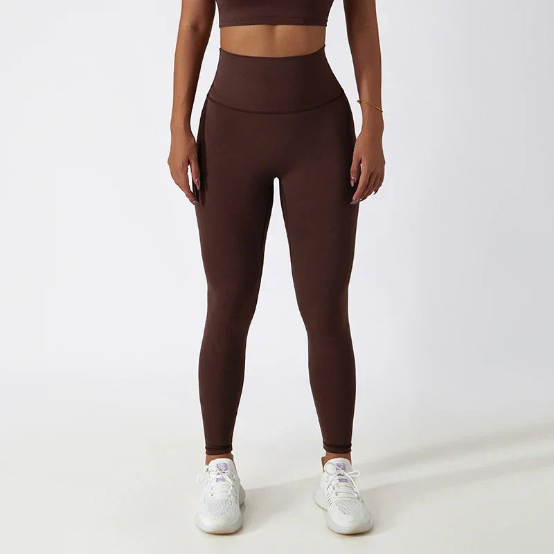 New High Waist Belly Lifting Buttocks Fitness Pants Women's Gym Running Breathable Sports Leggings