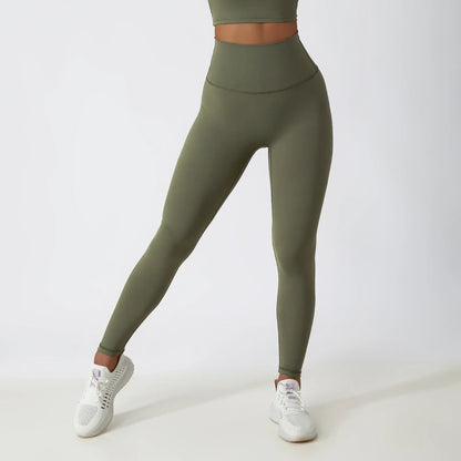 New High Waist Belly Lifting Buttocks Fitness Pants Women's Gym Running Breathable Sports Leggings