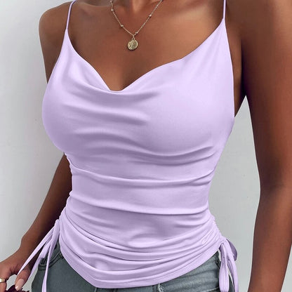 DressBetty - Satin Thin Solid Y2k Camis