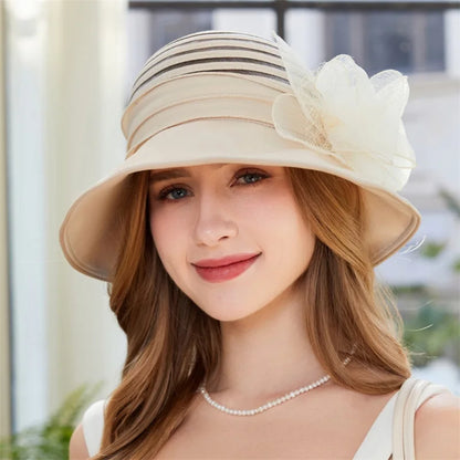 New Mesh Summer Flower Basin Sun Hat
