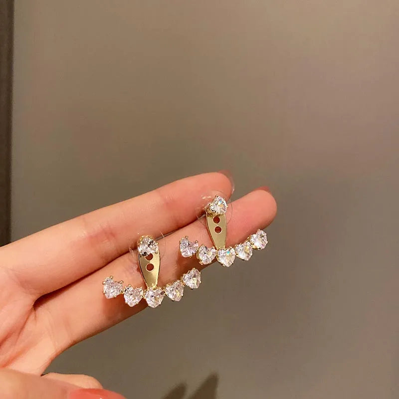New Trend Style Round Crystal Women Flower Rhinestone Fashion Birthday Gifts Earring