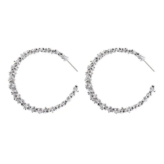 Vintage Women Gold Round Geometric Statement Metal Hanging Fashion Earring