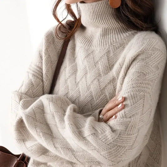 FashionSierra - New Winter Casual Chic Cashmere Oversize Thick Pullover Female Long Sleeve Sweater