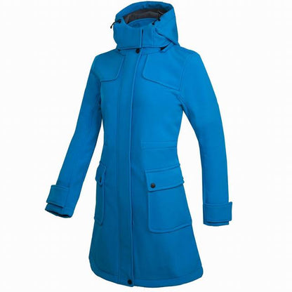 Chaqueta impermeable clásica larga con capucha para mujer | Ideal para actividades al aire libre