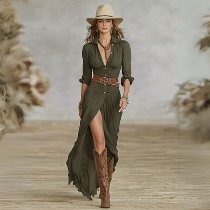 Hayley | Belted Shirt Dress