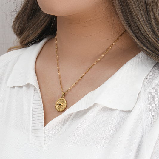 Nova Compass Gold Necklace