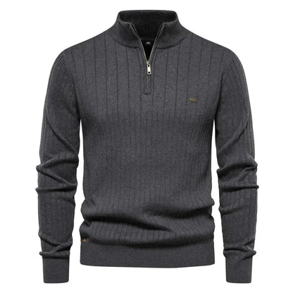 Milo -Knitted Pullover with Zip - Classic - - Ideal for Autumn/Winter