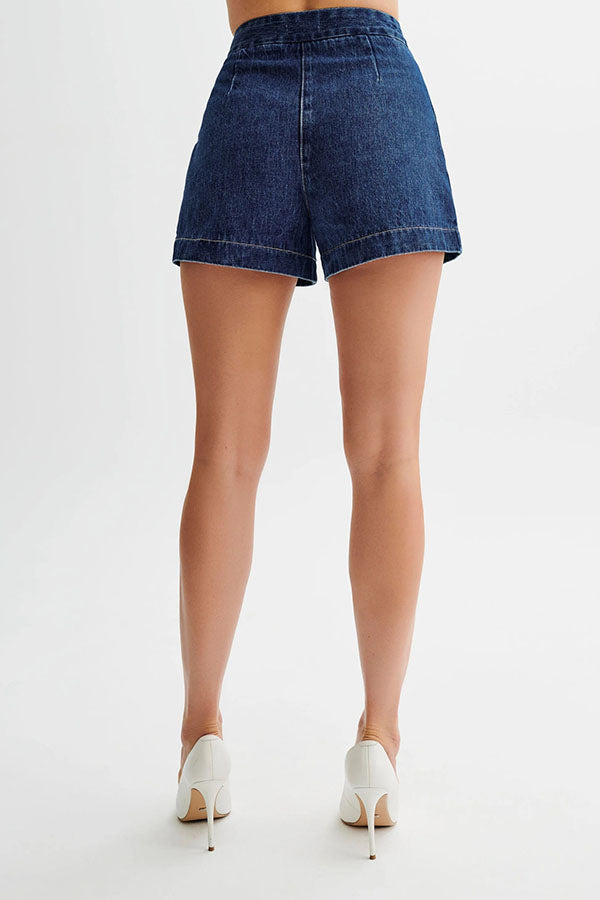 Abel Denim High Waist Relaxed Fit Shorts