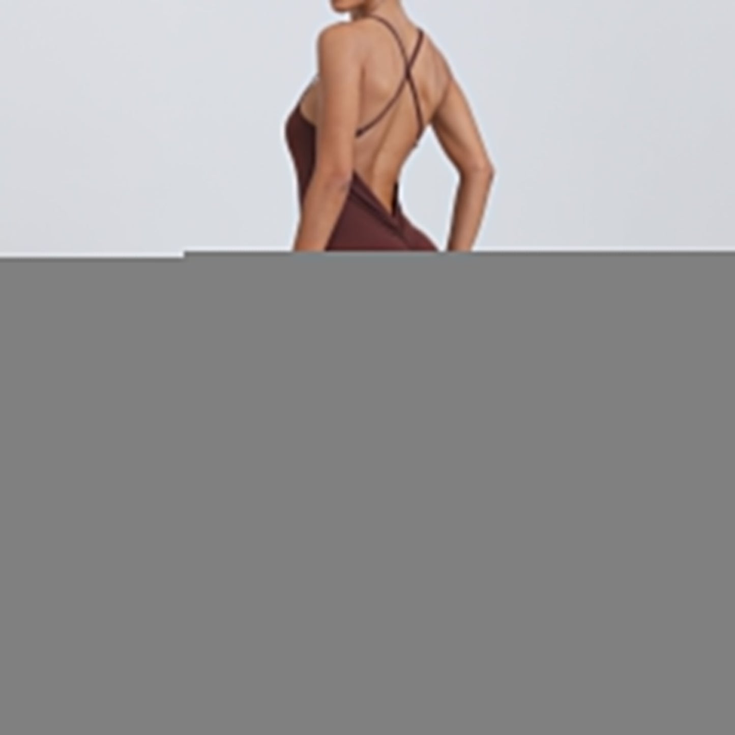 Adjustable Shoulder Strap Horn Yoga Jumpsuit Sports Fitness Hollow Out Cutout Hip Lifting Yoga Jumpsuit