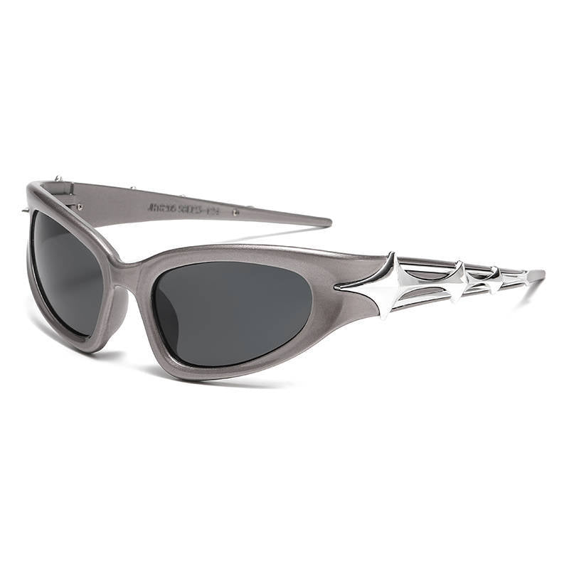 Y2K Cat Eye Star Statement Glasses