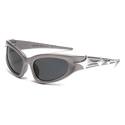 Y2K Cat Eye Star Statement Glasses