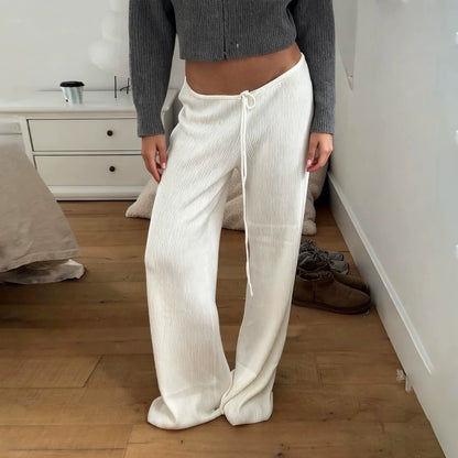 Cana Drawstring Knit Wide-Leg Pants