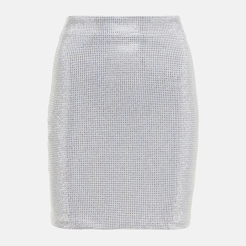 Goods Stars Graceful Fashionable Heavy Industry Net Yarn Stitching Drilling Top Drilling Skirt