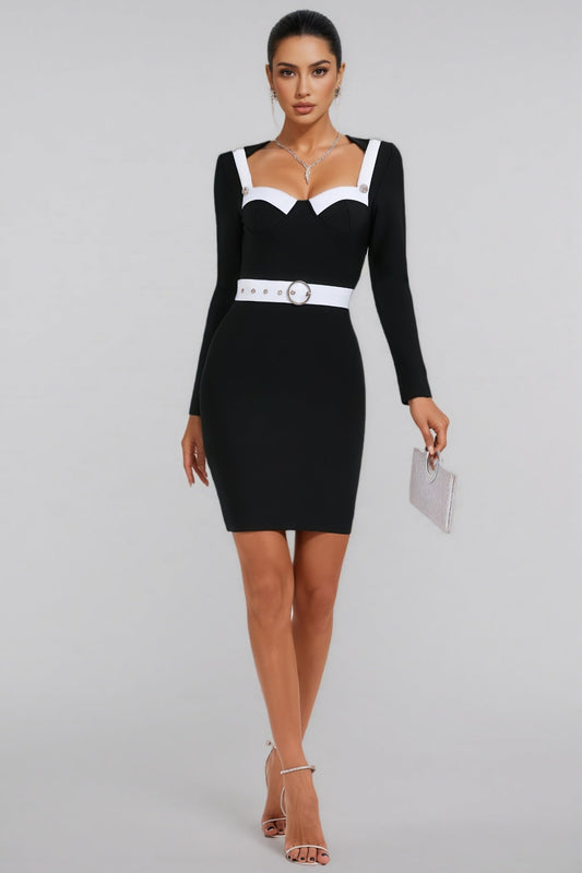 Niamh Long Sleeve Wrap Mini Dress