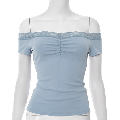 Augusta Lace Bardot Crop Top