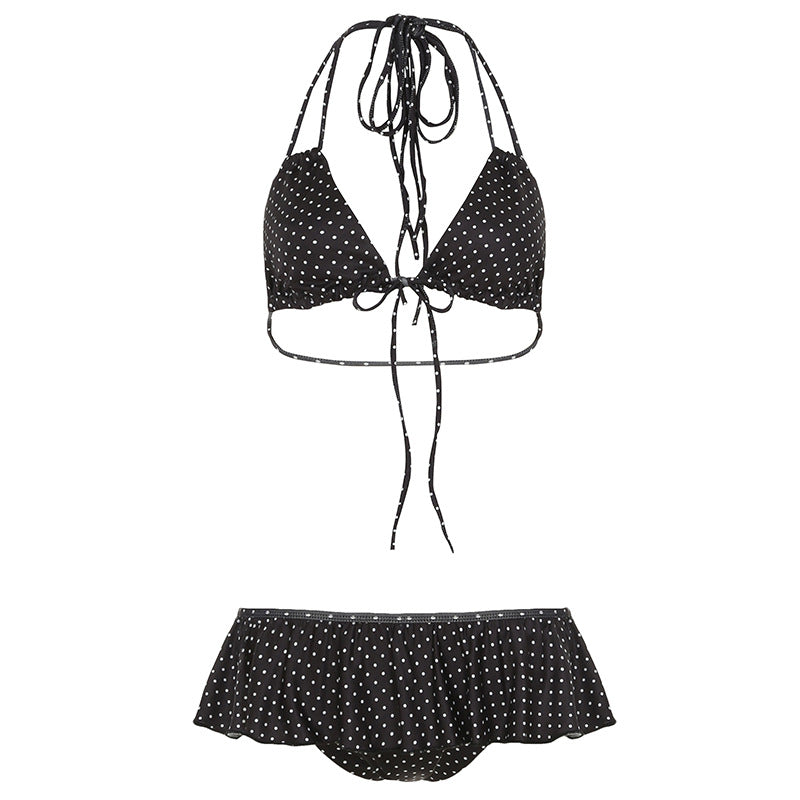 Polka Dot Ruffle Two-Piece Bikini