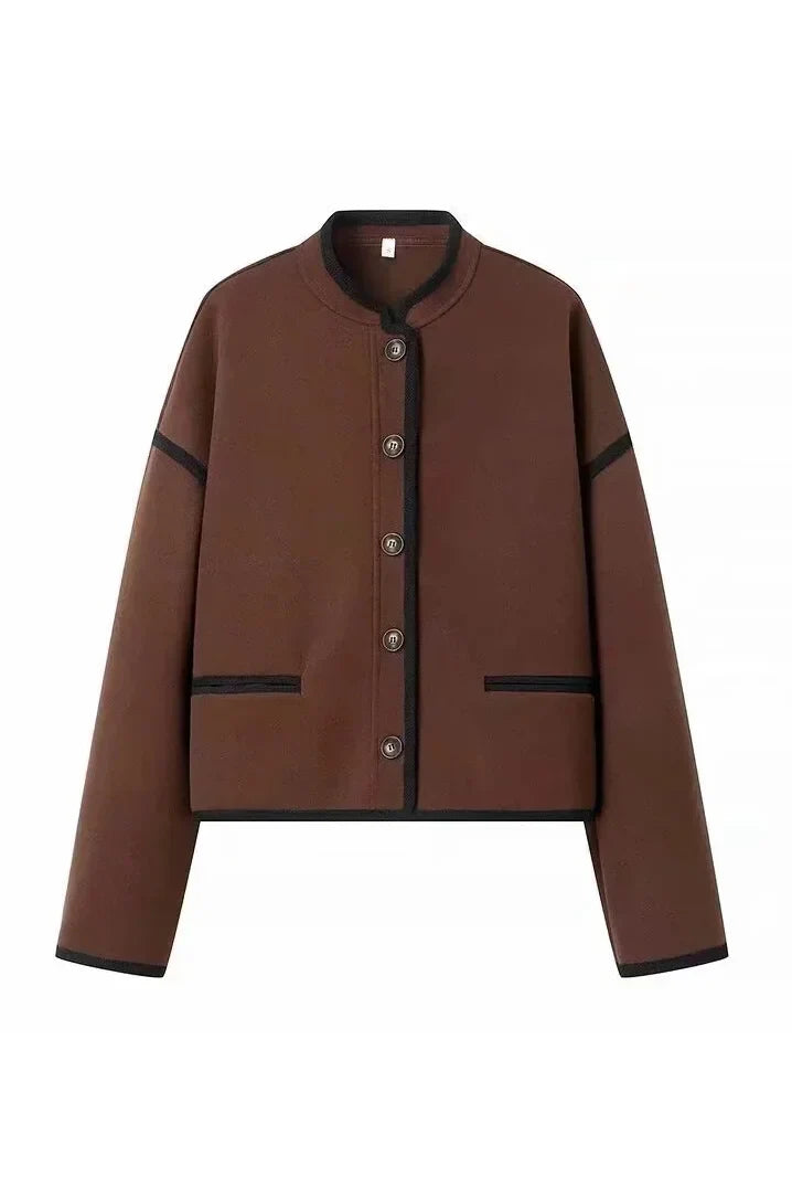 Chaqueta clásica de cuello alto